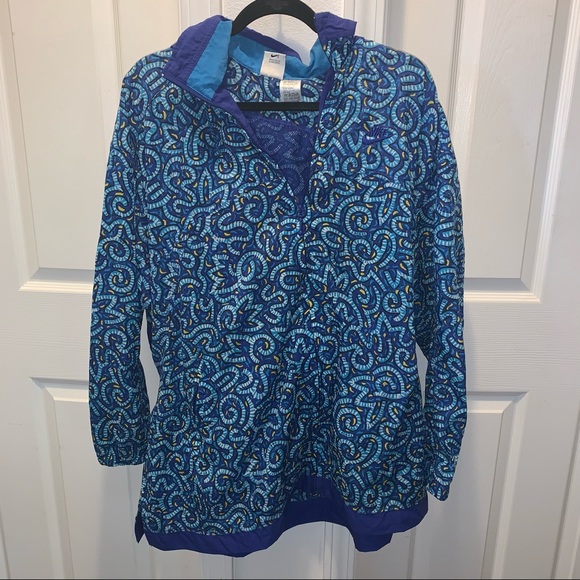 Nike Jackets & Blazers - NIKE ABSTRACT UNIQUE PRINT VINTAGE Y2K WINDBREAKER 90’s CINCH WAIST (G)